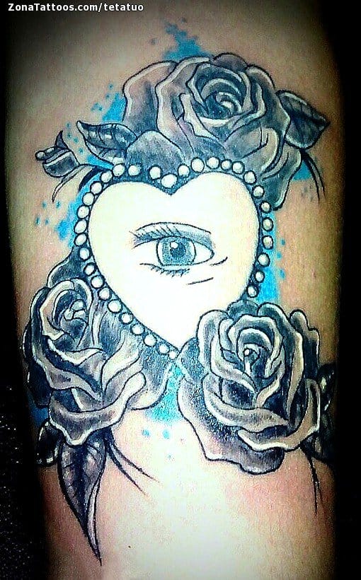 Tattoo photo Hearts, Eyes, Roses