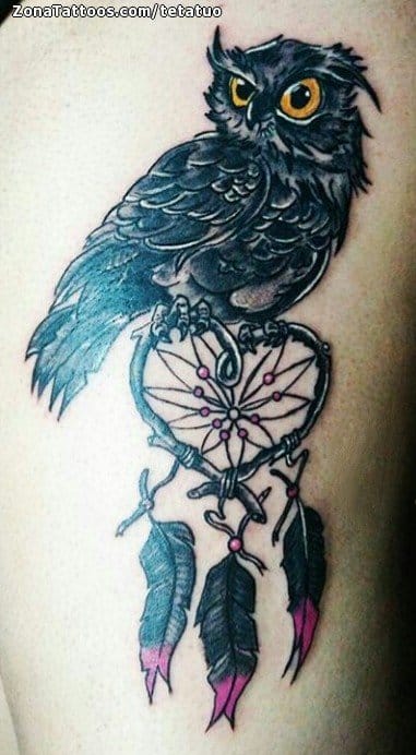 Foto de tatuaje Búhos, Aves, Animales