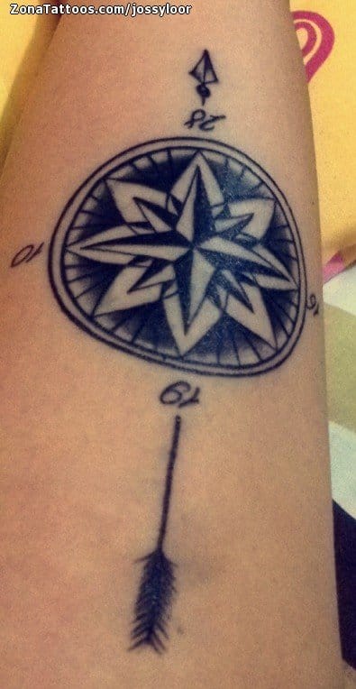 Tattoo photo Compass rose