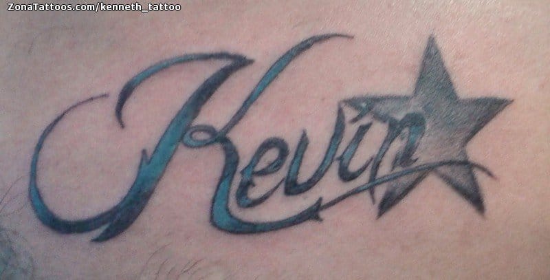 Foto de tatuaje Kevin, Nombres, Letras
