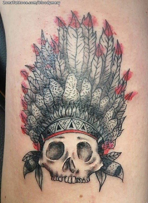 Foto de tatuaje Calaveras, Indios