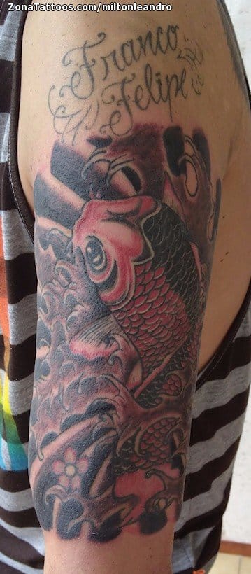 Foto de tatuaje Koi, Peces, Orientales