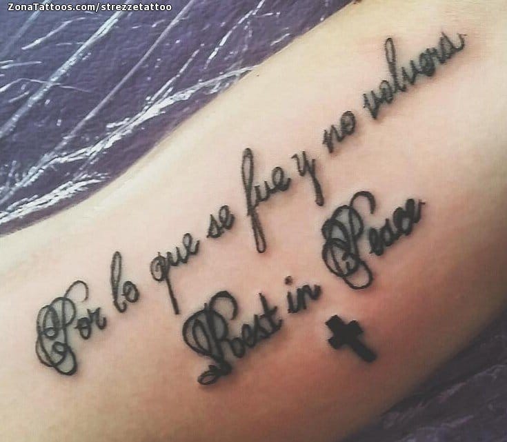 Foto de tatuaje Frases, Letras