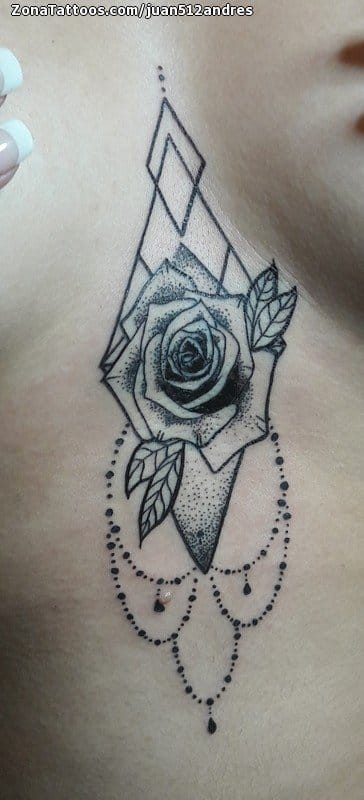 Foto de tatuaje Rosas, Flores, Pecho