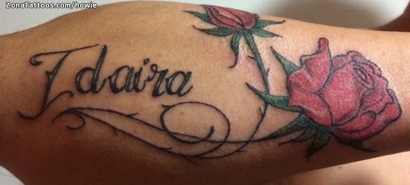 Tattoo photo Idaira, Names, Letters