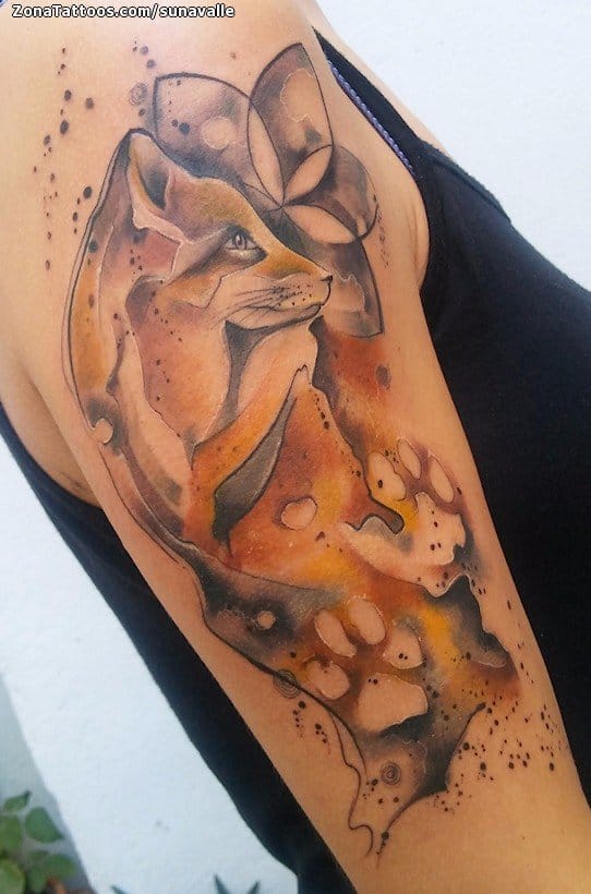 Tattoo photo Foxes, Animals, Footprints