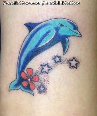 Foto de tatuaje Delfines, Animales