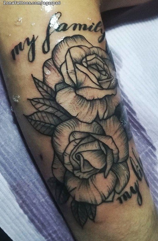 Tattoo photo Roses, Flowers