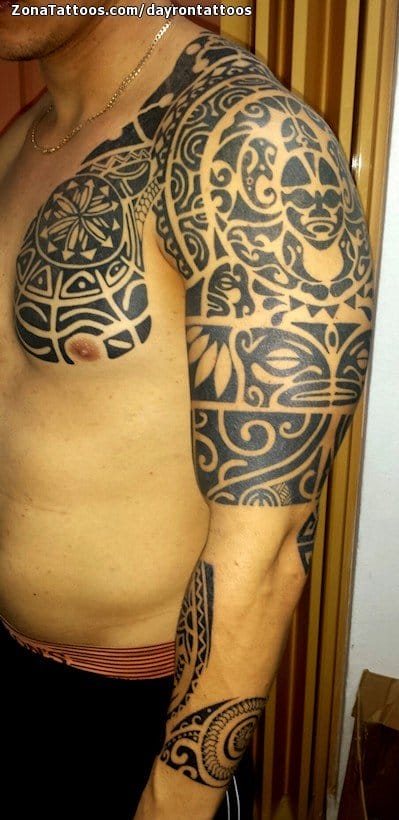 Tattoo photo Maori, Chest, Arm