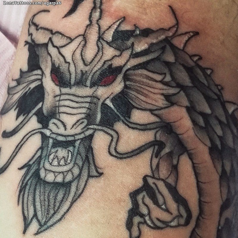 Foto de tatuaje Dragones, Orientales, Fantasía