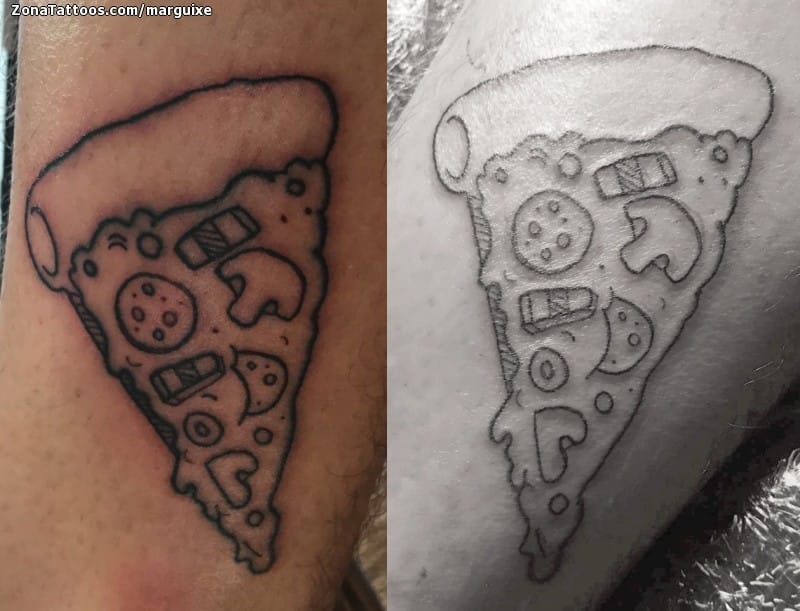 Foto de tatuaje Pizzas, Comida