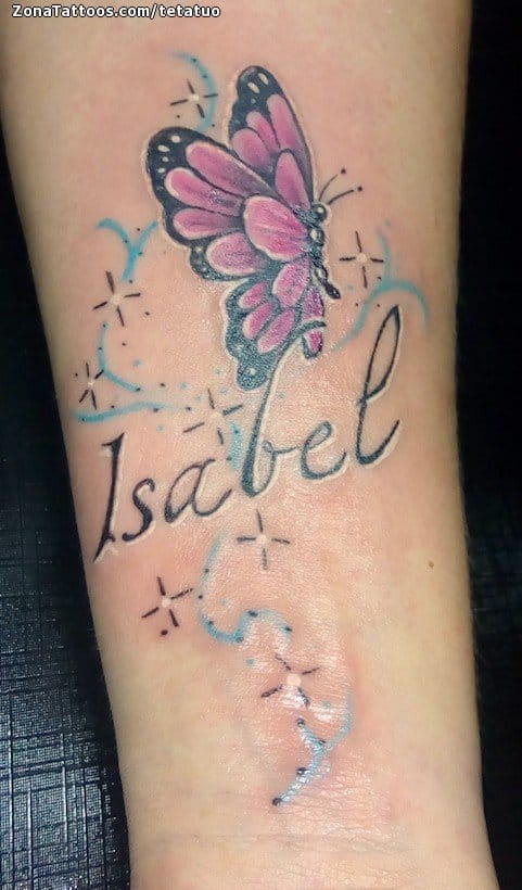 Foto de tatuaje Isabel, Nombres, Letras