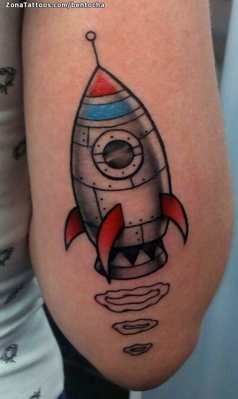 Tattoo photo Rockets, Forearm