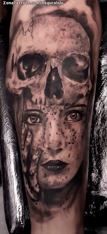 Foto de tatuaje Rostros, Calaveras, Góticos