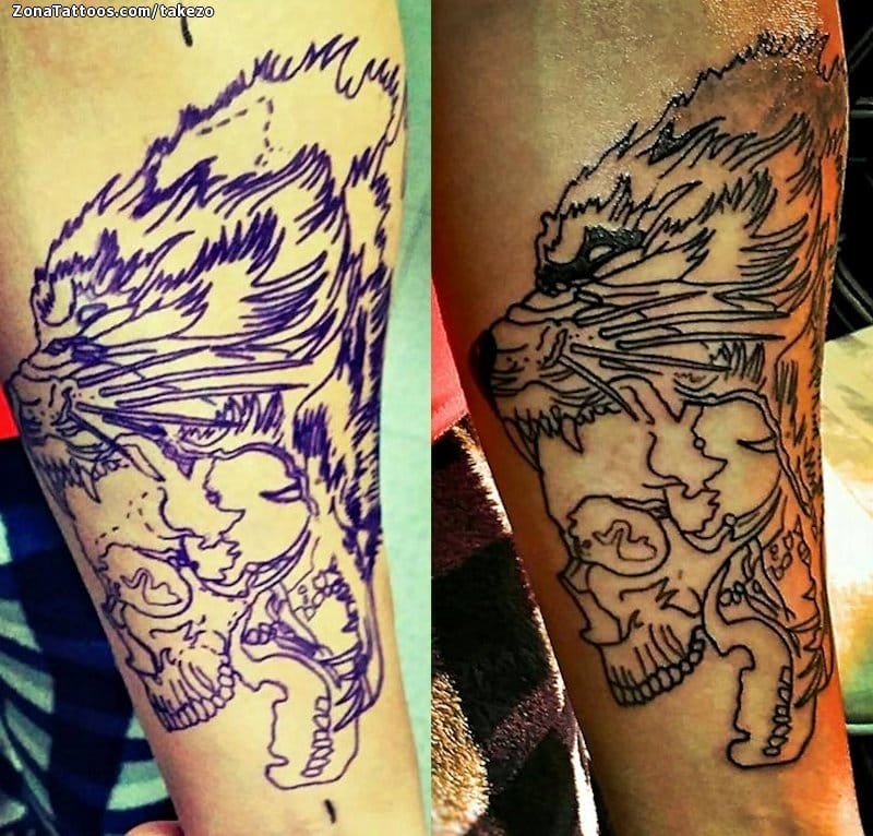 Tattoo photo Skulls, Animals