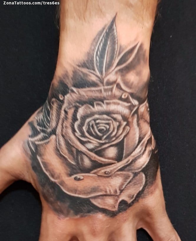 Foto de tatuaje Rosas, Manos, Flores