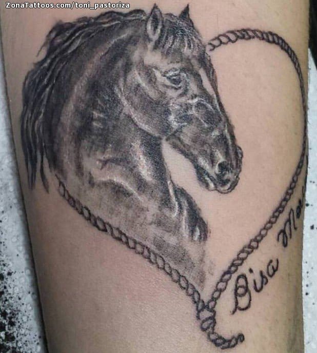 Foto de tatuaje Caballos, Animales, Cuerdas