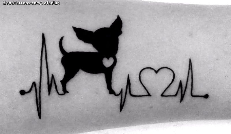 Foto de tatuaje Perros, Animales, Electrocardiogramas