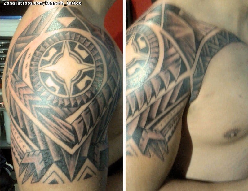 Tattoo photo Maori, Shoulder