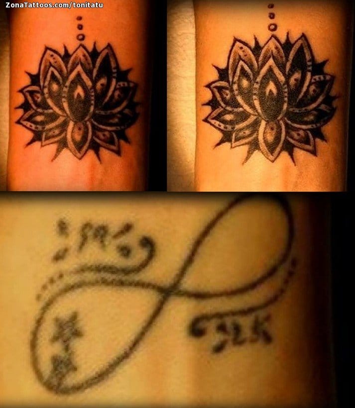 Foto de tatuaje Cover Up, Lotos, Flores