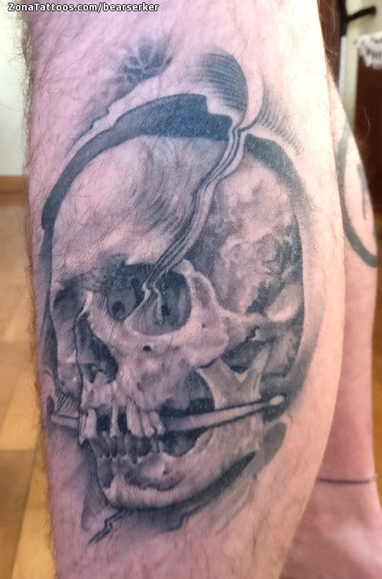 Tattoo photo Skulls, Drum sticks, Gothic