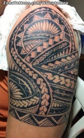 Foto de tatuaje Maoríes, Hombro