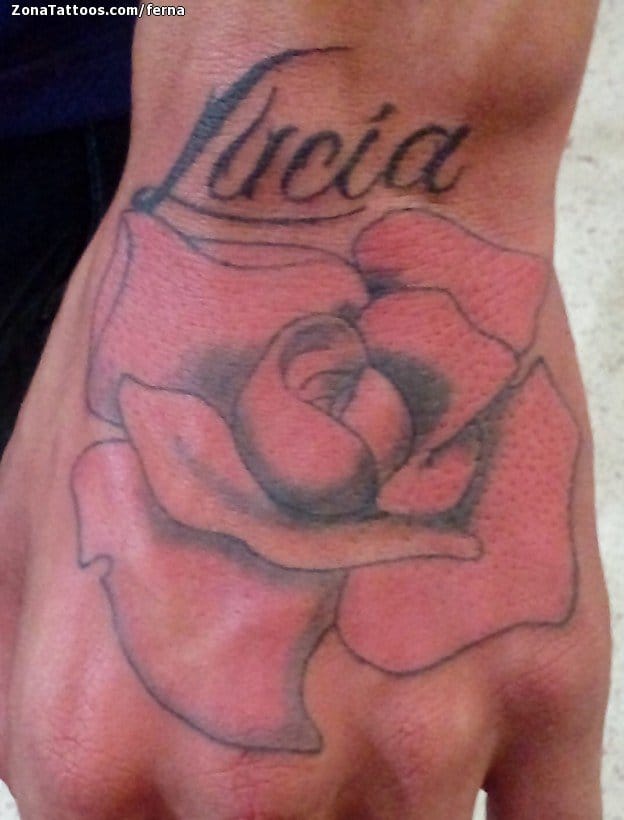 Tattoo photo Roses, Flowers, Hand