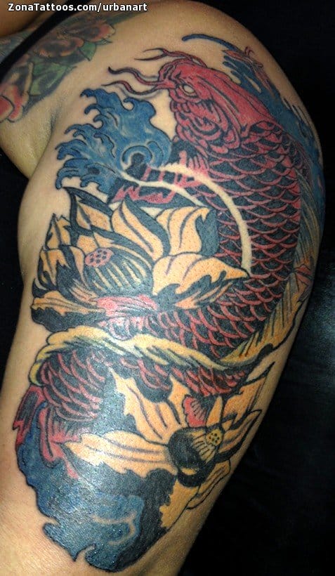 Foto de tatuaje Koi, Orientales, Peces