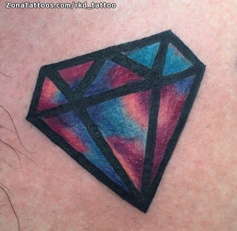 Foto de tatuaje Diamantes