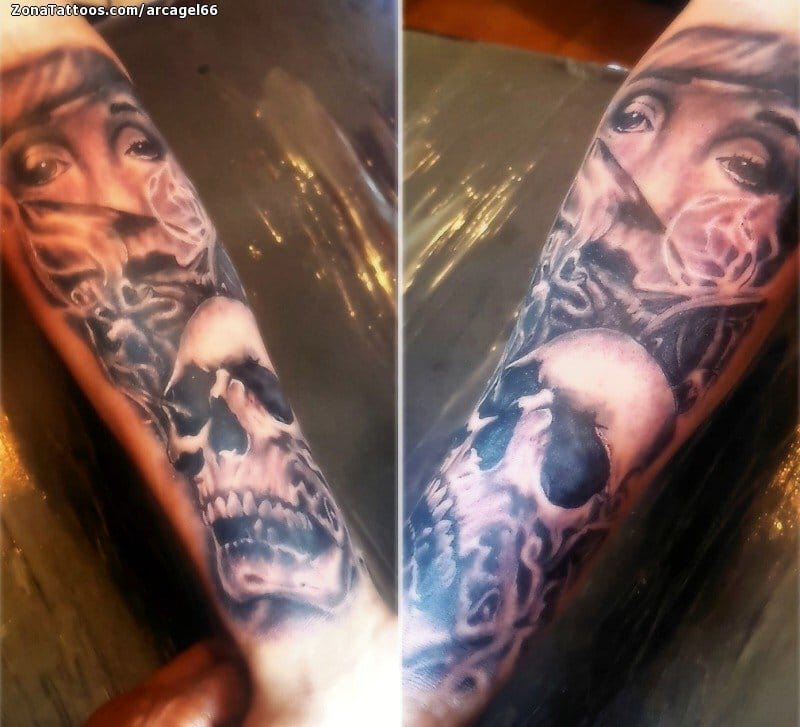 Foto de tatuaje Calaveras, Rostros, Góticos