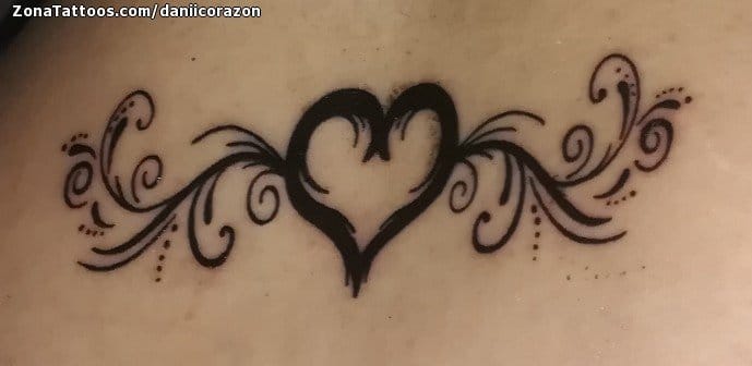 Tattoo photo Hearts, Flourish