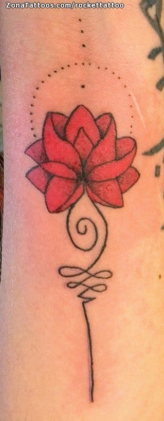 Tattoo photo Flowers, Unalomes, Forearm