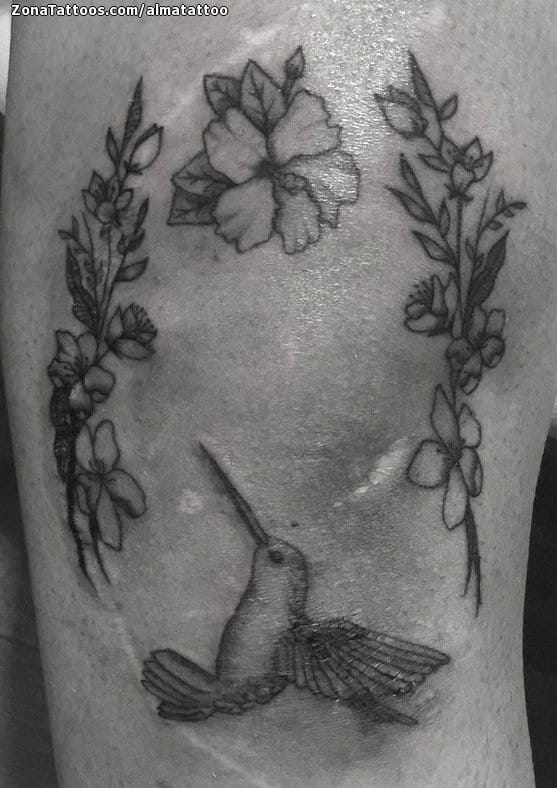 Tattoo photo Humming bird, Flowers, Birds