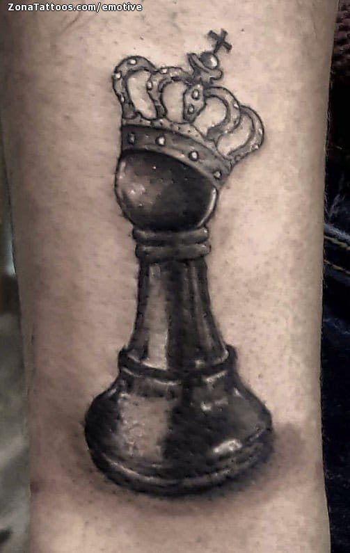 Foto de tatuaje Ajedrez, Coronas