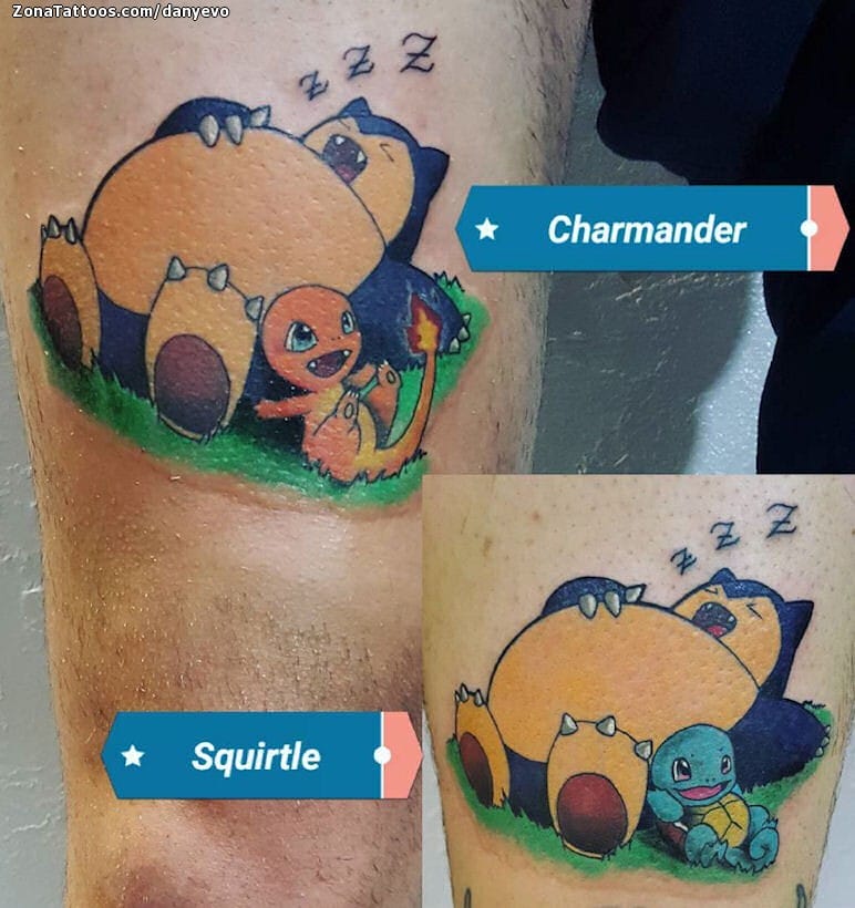 Foto de tatuaje Pokémon, Manga, Videojuegos