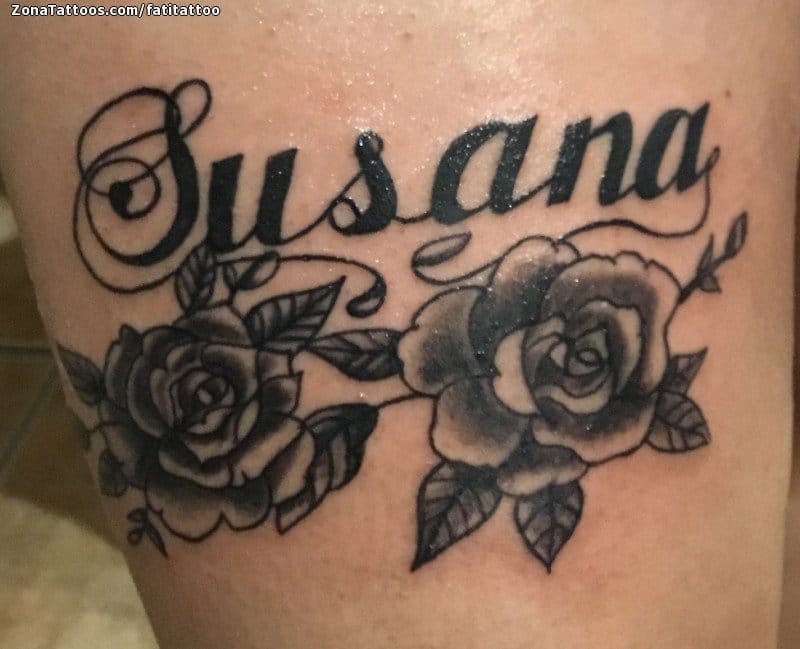 Tattoo photo Susana, Names, Letters