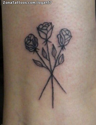 Tattoo photo Flowers, Roses, Tiny