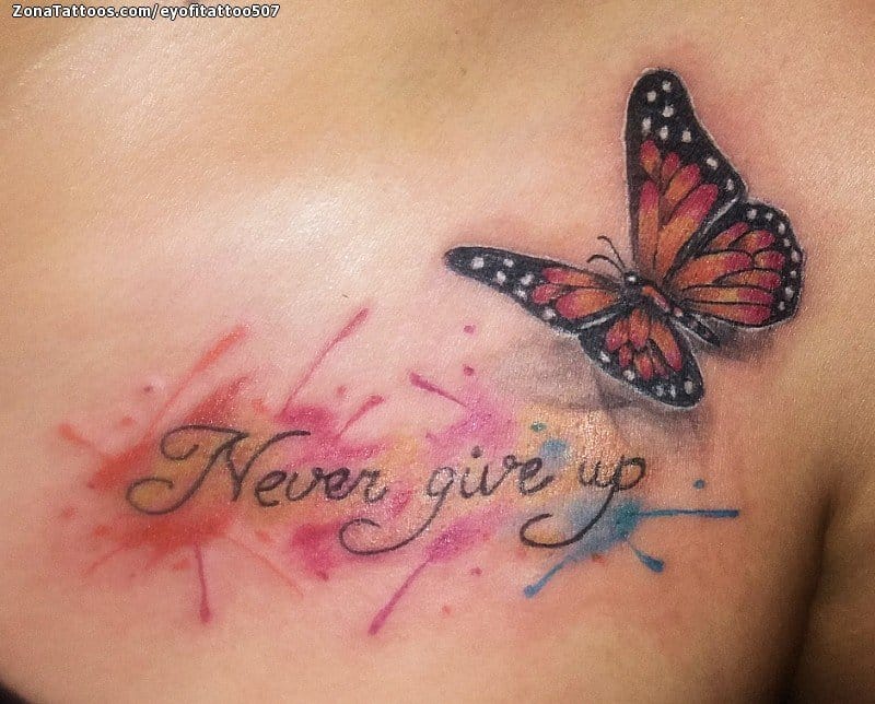 Tattoo photo Messages, Letters, Watercolor