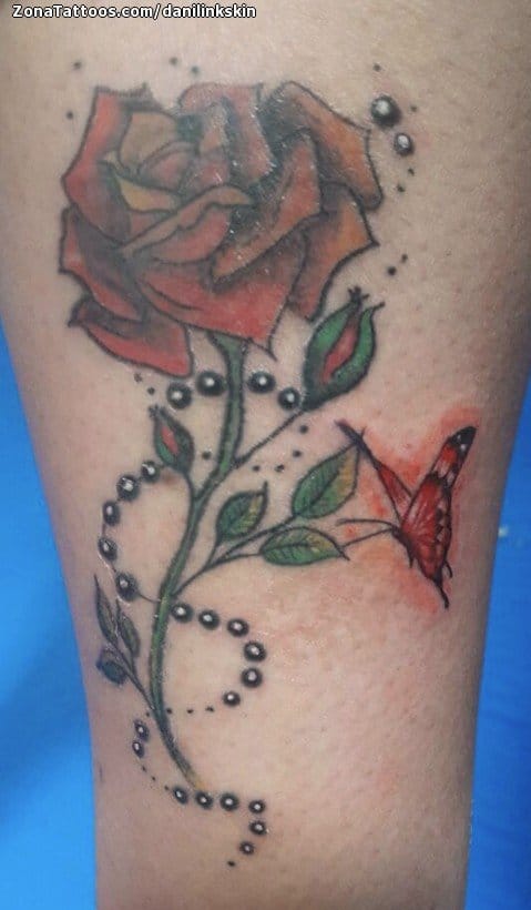 Tattoo photo Butterflies, Insects, Roses
