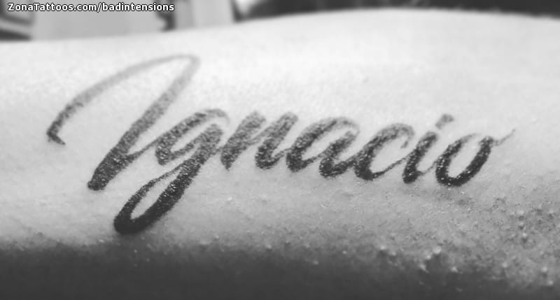 Foto de tatuaje Ignacio, Nombres, Letras