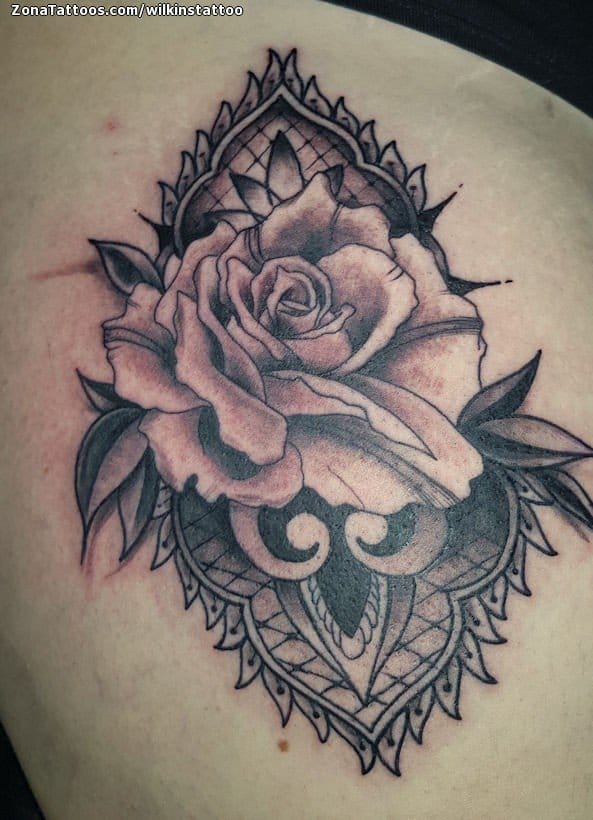 Tattoo photo Roses, Flowers