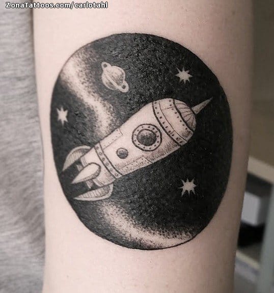 Tattoo photo Rockets, Astronomy