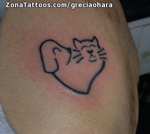 Foto de tatuaje Gatos, Perros, Animales