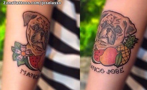 Foto de tatuaje Perros, Animales, Frutas