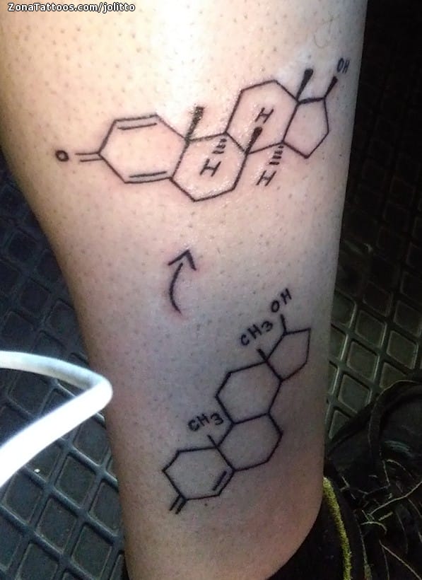 Foto de tatuaje Moléculas, Química