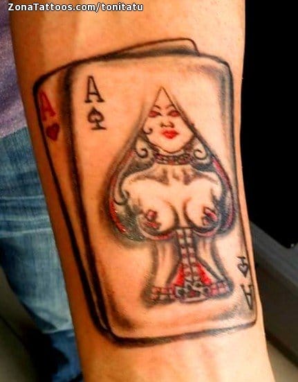 Foto de tatuaje Naipes, Poker