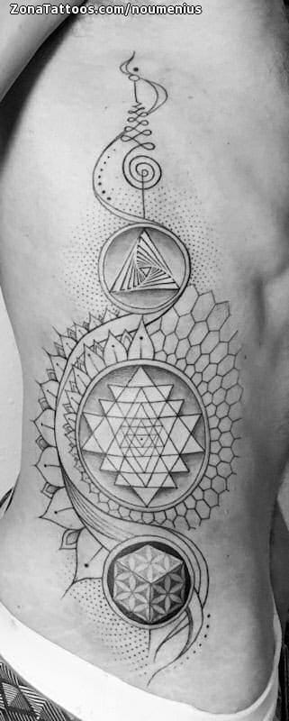 Foto de tatuaje Unalomes, Geométricos, Puntillismo