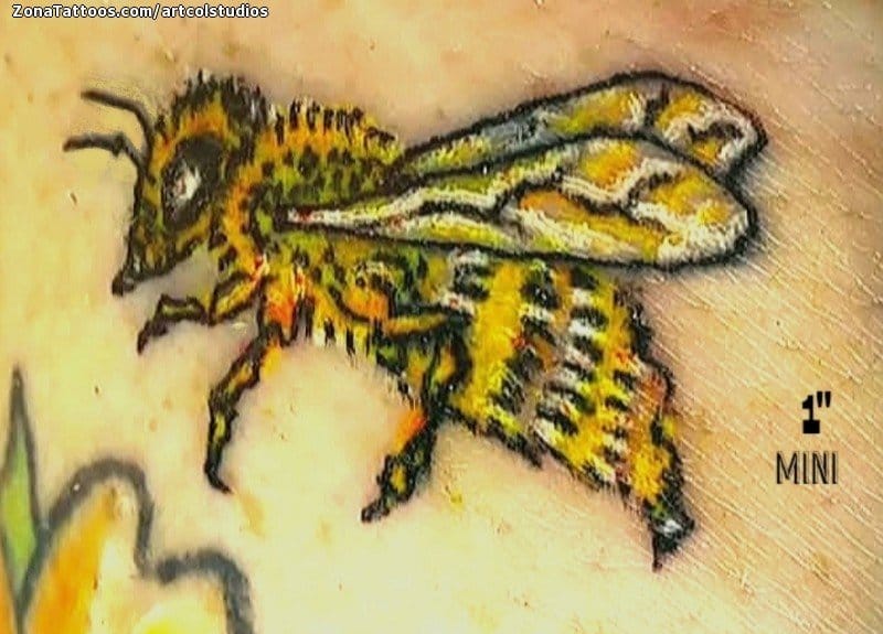 Foto de tatuaje Abejas, Insectos, Pequeños