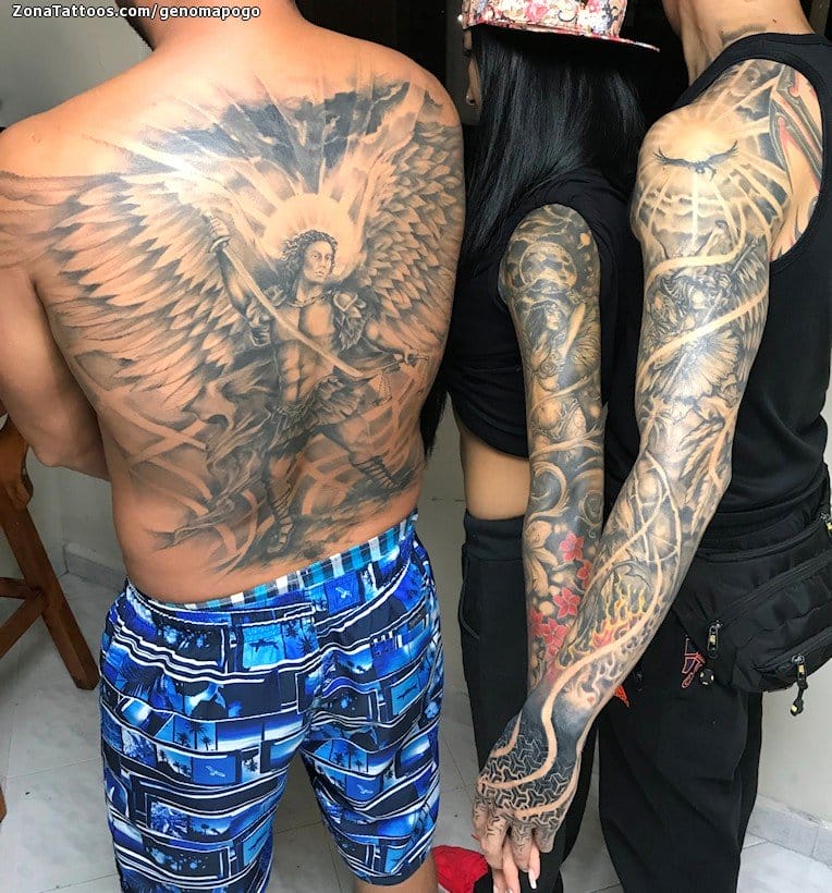 Tattoo of Angels, Back, Sleeves