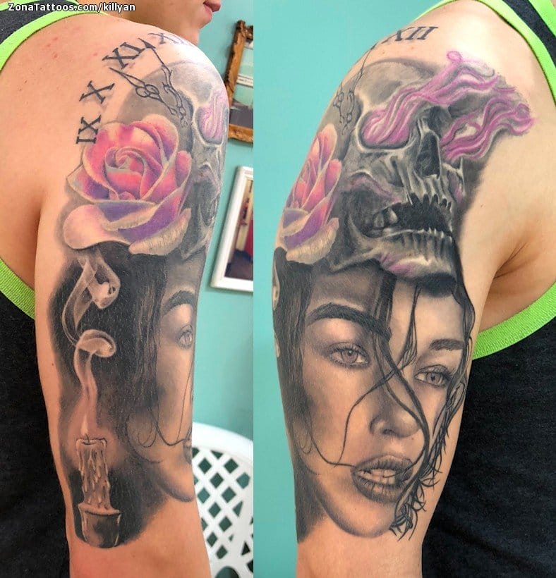 Foto de tatuaje Rostros, Personas, Calaveras